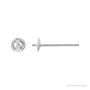 Sapphire Row Pearl Earrings setting in 14K White Gold, shown without a pearl (pearl sold separately)