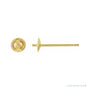 Sapphire Row Pearl Earrings setting in 14K Yellow Gold, shown without a pearl (pearl sold separately)