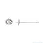 Sapphire Row Pearl Earrings setting in Platinum, shown without a pearl (pearl sold separately)