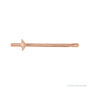 Sapphire Row Pearl Earrings setting in 14K Rose Gold, shown without a pearl (pearl sold separately)