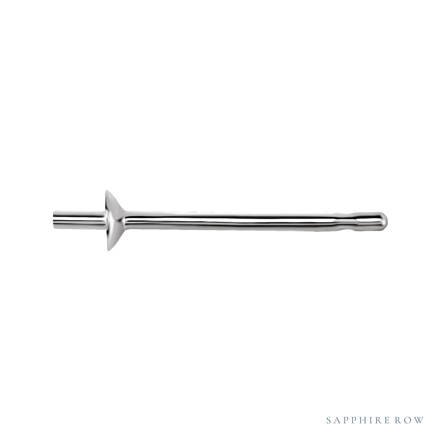 Sapphire Row Pearl Earrings setting in 14K White Gold, shown without a pearl (pearl sold separately)