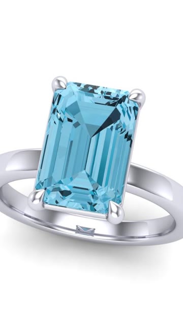 CAD rendering of the aquamarine ring from the front