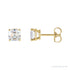Sapphire Row Asscher Lab-Grown Diamond Studs - Yellow Gold · cut7