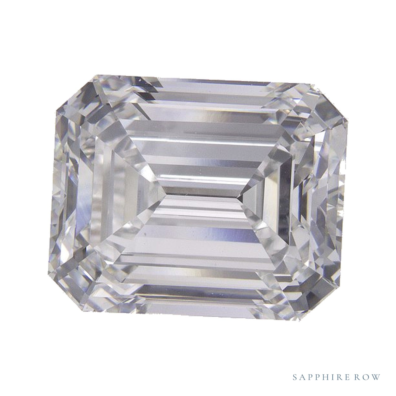 5.85 ct lab-grown diamond, emerald cut | Sapphire Row · cut4