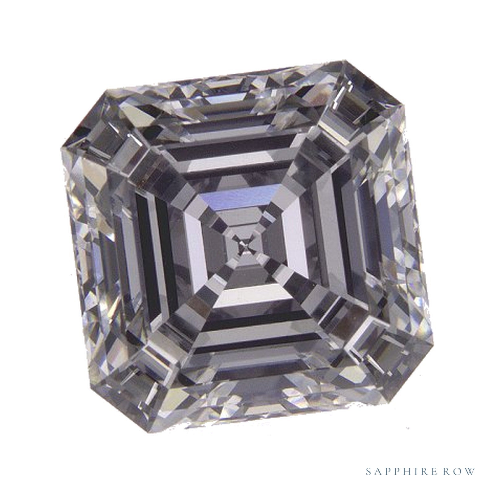 5.25 ct lab-grown diamond, asscher cut | Sapphire Row · cut4