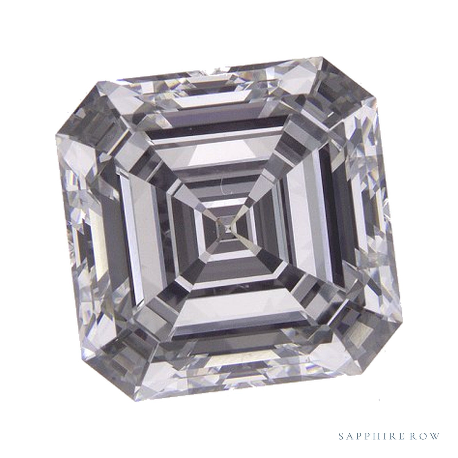 5.07 ct Asscher Lab-Grown Diamond – E VVS2 — Sapphire Row · cut · cut2 · cut3 · cut4