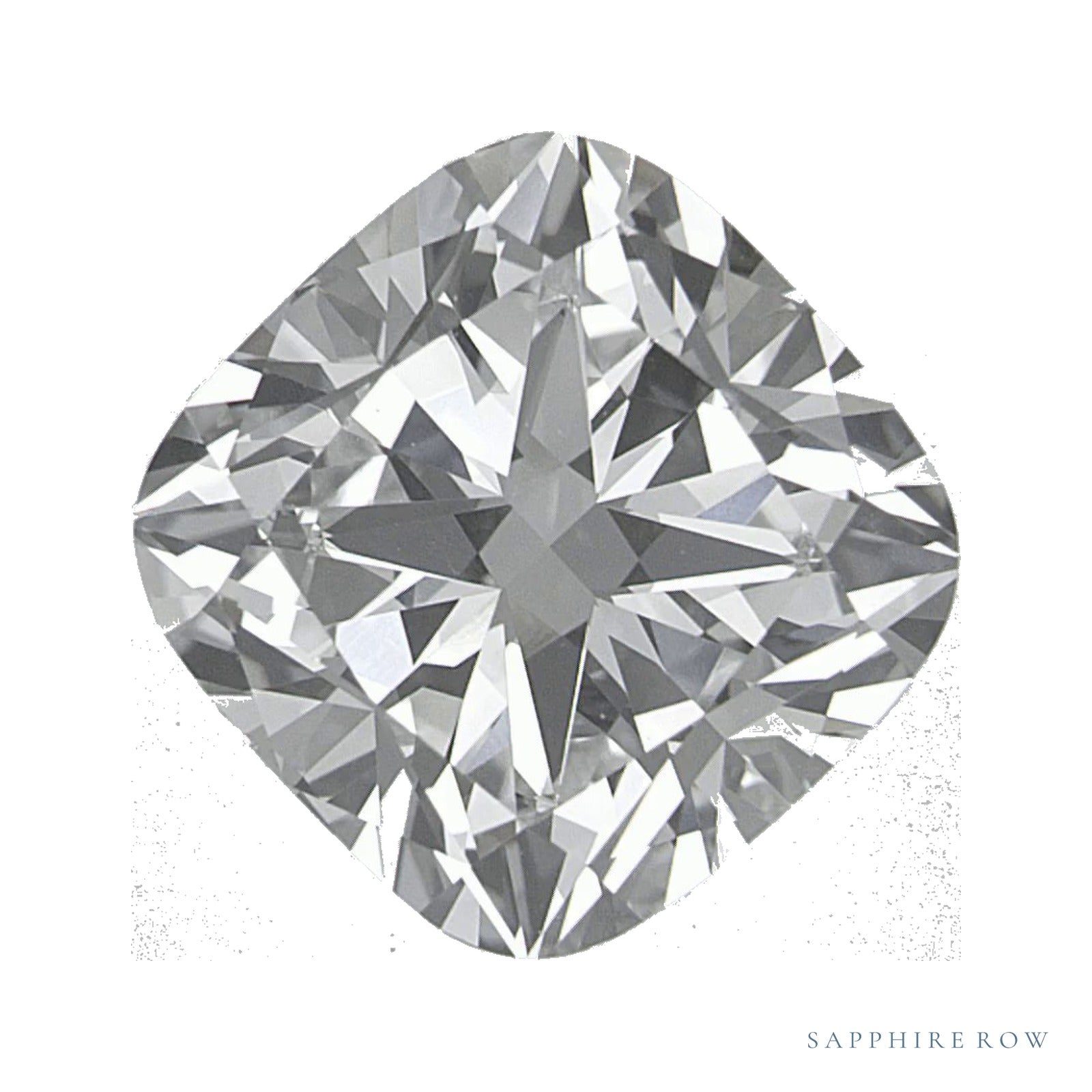 3.58 ct Cushion Lab-Grown Diamond – E VVS2 — Sapphire Row · cut · cut2 · cut3 · cut4