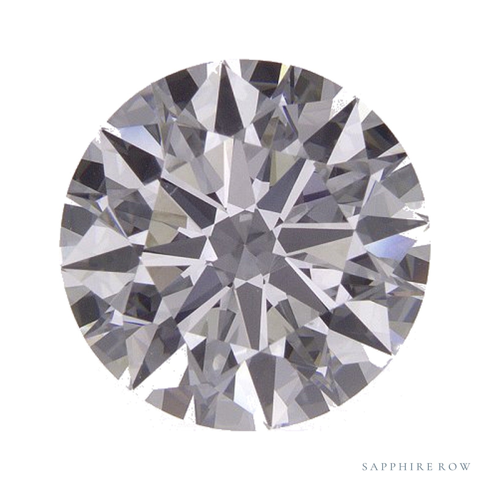 3.44 ct lab-grown diamond, round cut | Sapphire Row · cut4
