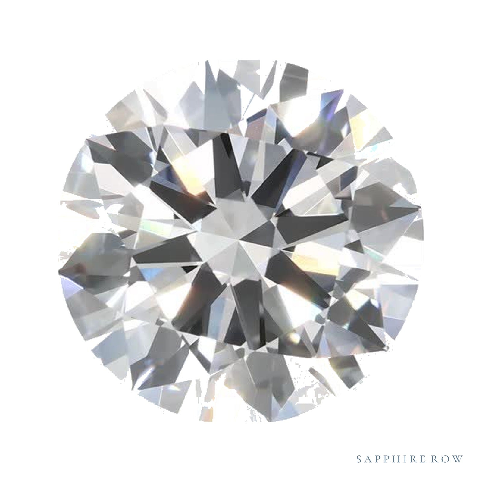 3.42 ct lab-grown diamond, round cut | Sapphire Row · cut4