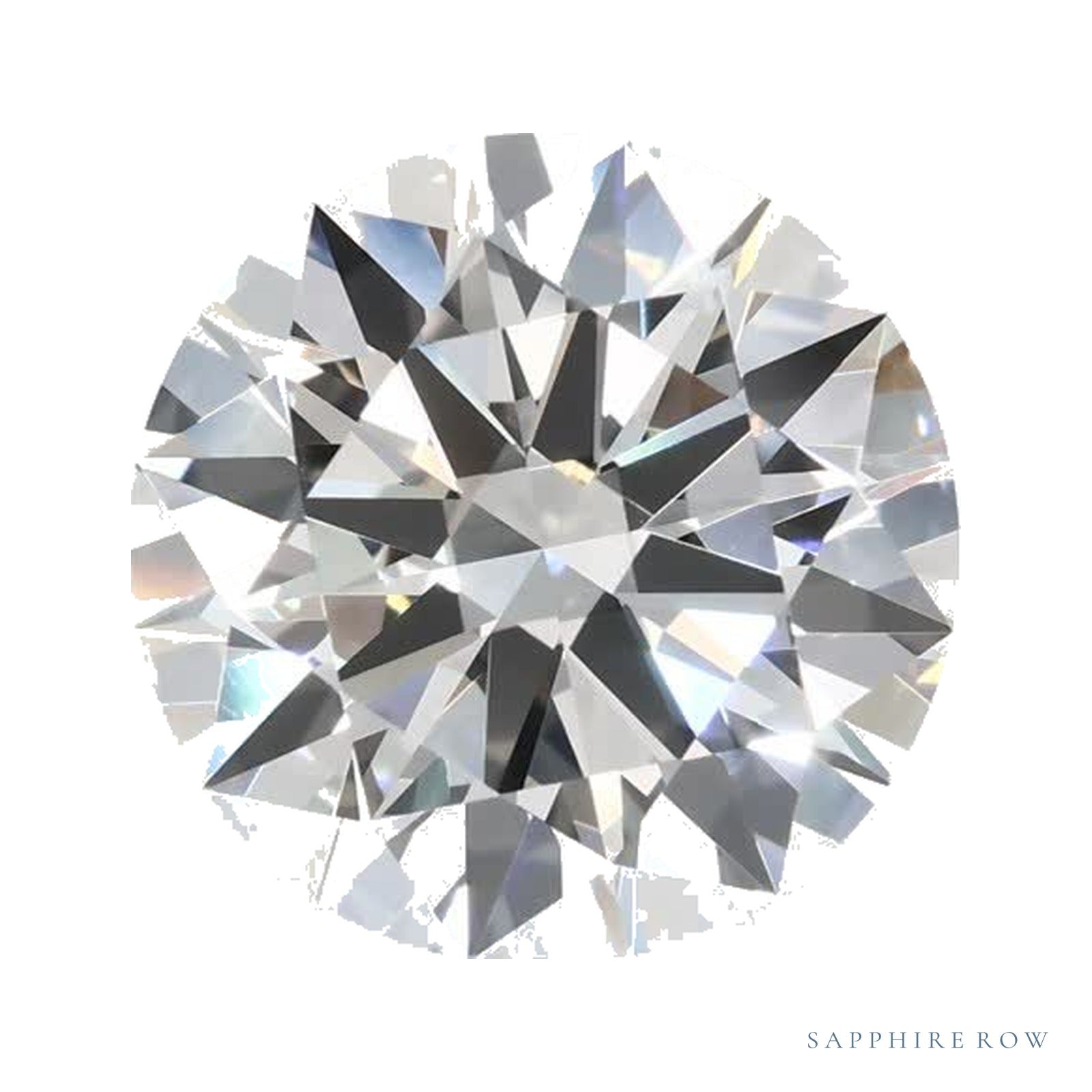 3.18 ct lab-grown diamond, round cut | Sapphire Row · cut4