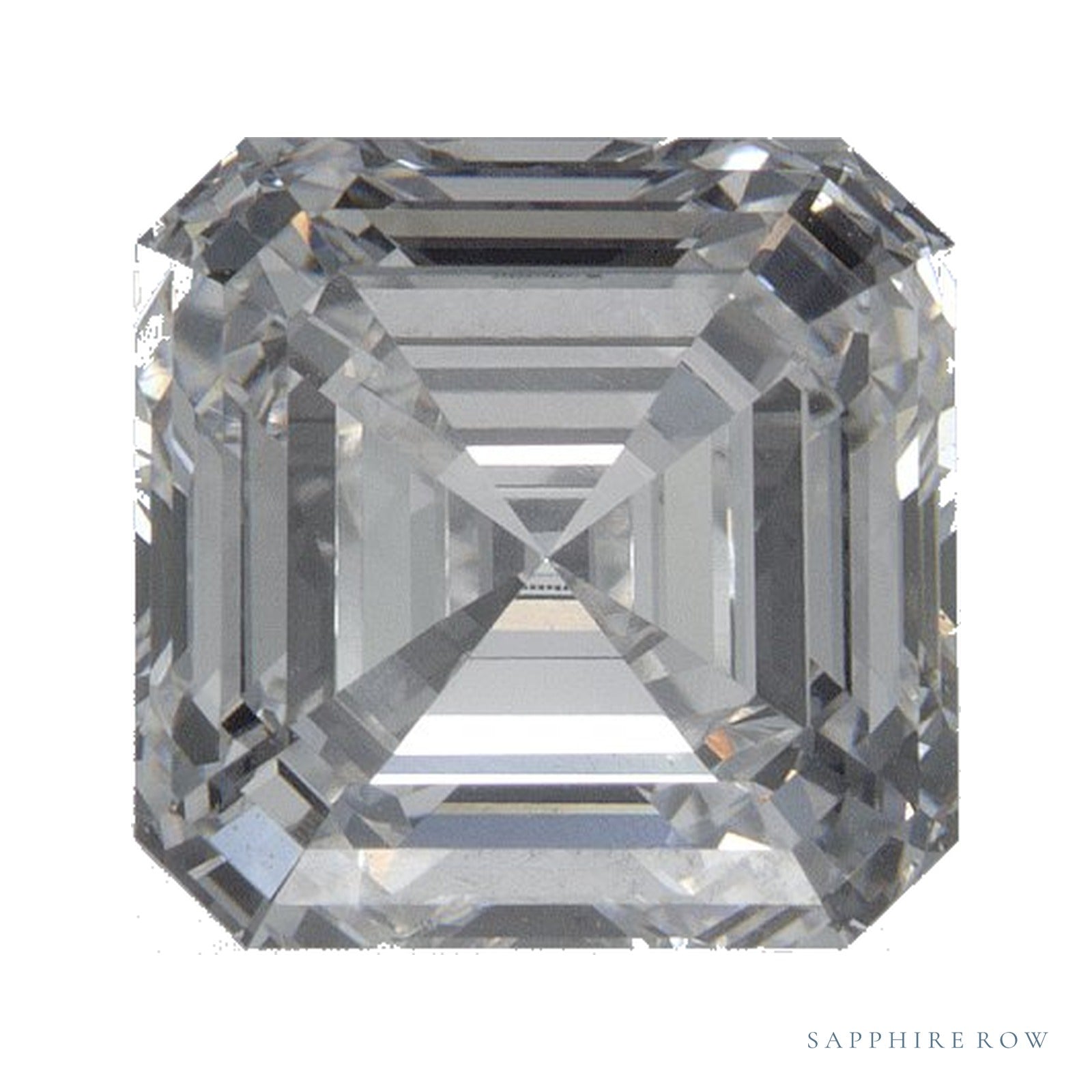 3.08 ct Asscher Lab-Grown Diamond – D VVS2 — Sapphire Row · cut · cut2 · cut3 · cut4