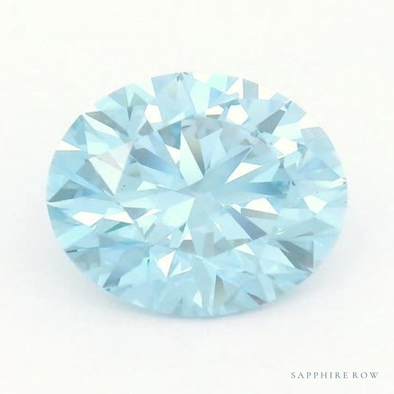 3.04 ct lab-grown fancy vivid blue diamond, round cut | Sapphire Row · cut7