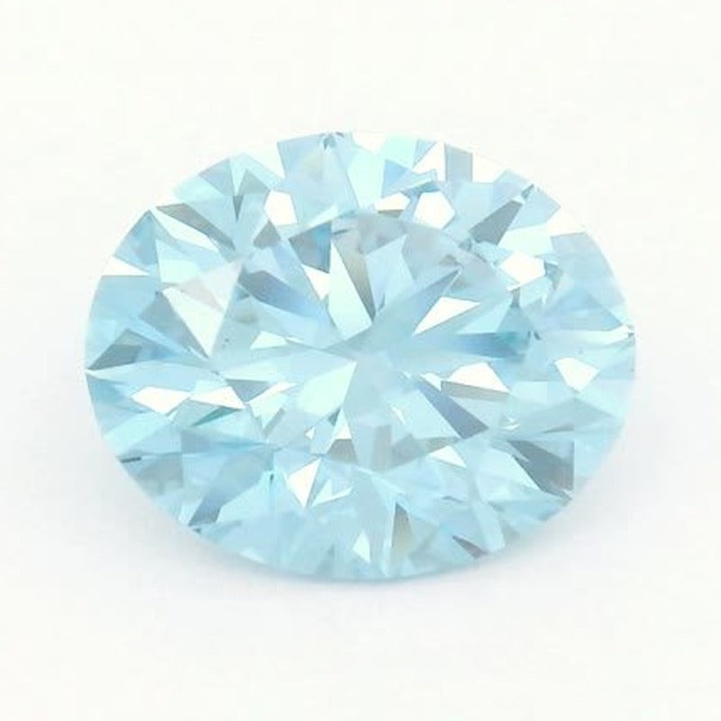 3.04 ct lab-grown fancy vivid blue diamond, round cut | Sapphire Row · cut7