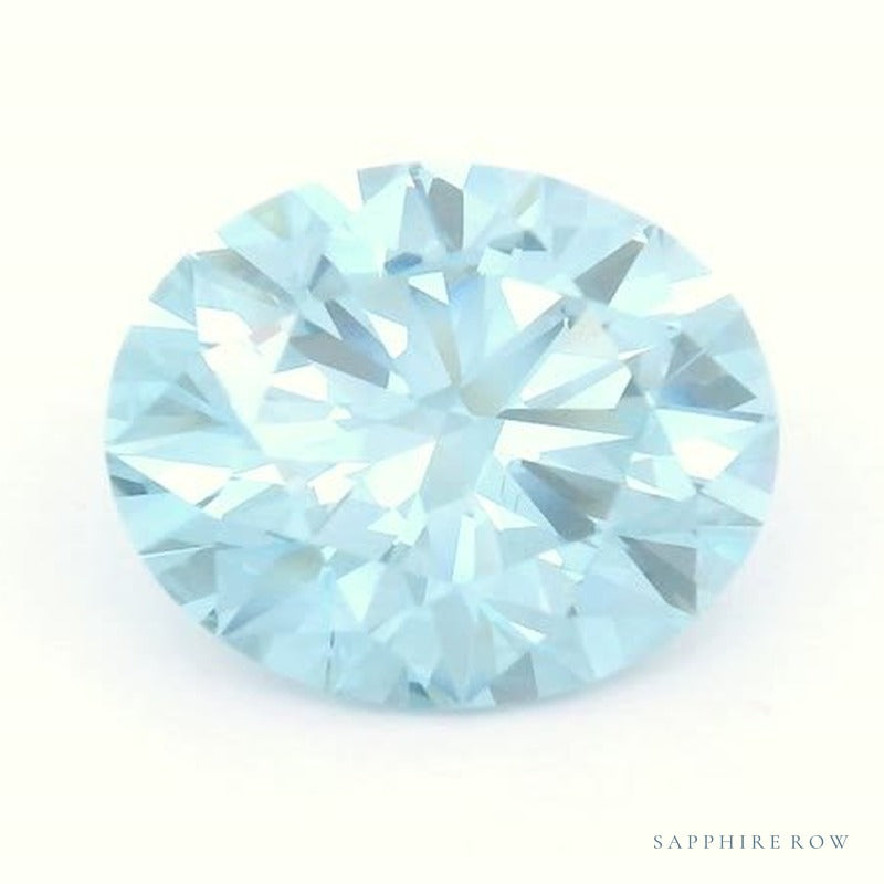 3.03 ct lab-grown fancy vivid blue diamond, round cut | Sapphire Row · cut7