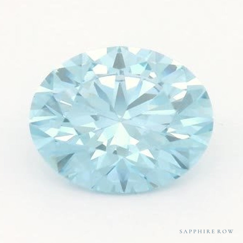 3.00 ct lab-grown fancy vivid blue diamond, round cut | Sapphire Row · cut7