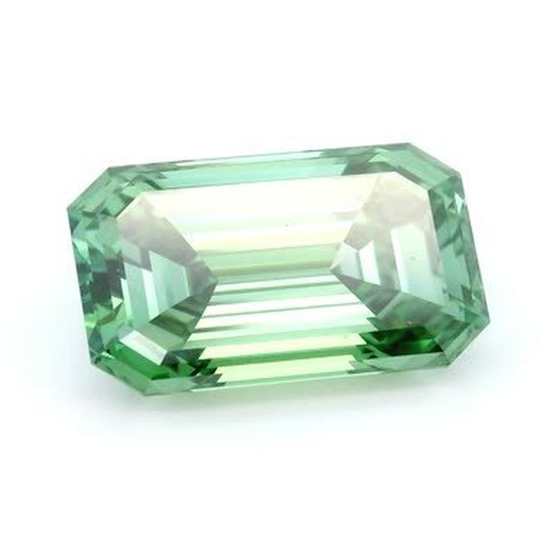 2.99 ct lab-grown fancy vivid green diamond, emerald cut | Sapphire Row · cut7