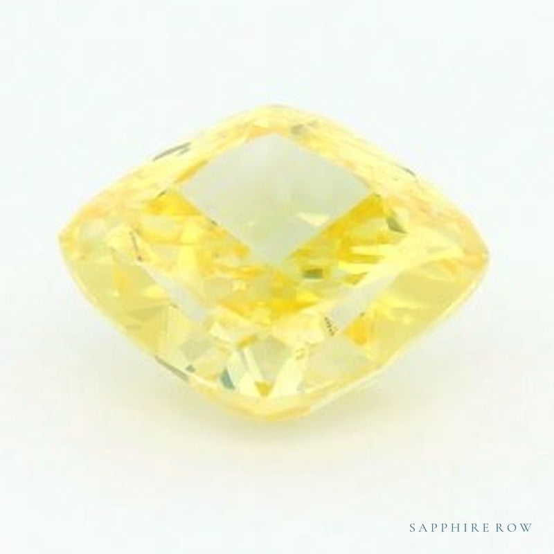 1.78 ct lab-grown fancy vivid yellow diamond, cushion cut | Sapphire Row · cut7