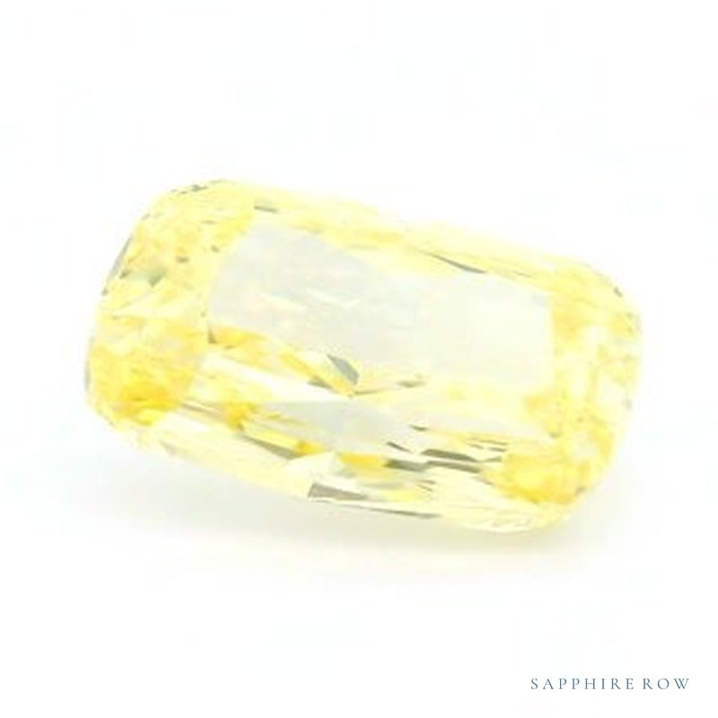 1.71 ct lab-grown fancy intense yellow diamond, elongated cushion cut | Sapphire Row · cut7