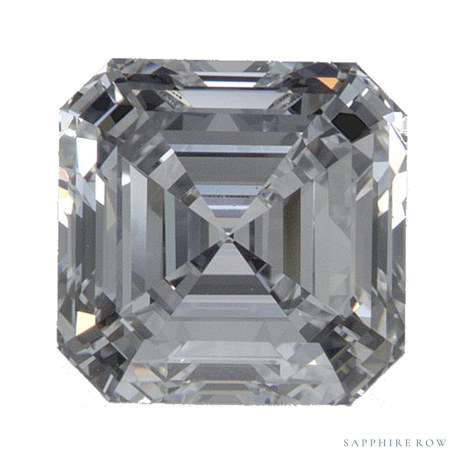 1.60 ct Asscher Lab-Grown Diamond – E VVS2 — Sapphire Row · cut · cut3 · cut4