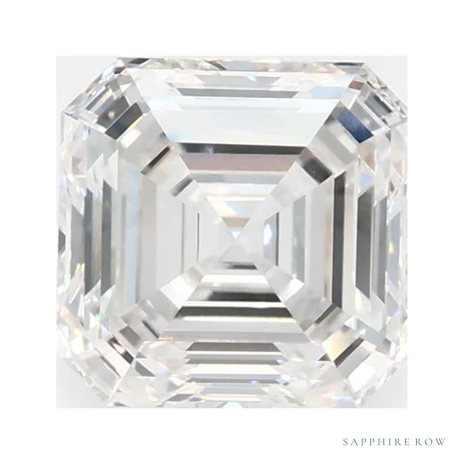 1.60 ct Asscher Lab-Grown Diamond – F VS1 — Sapphire Row · cut · cut3 · cut4