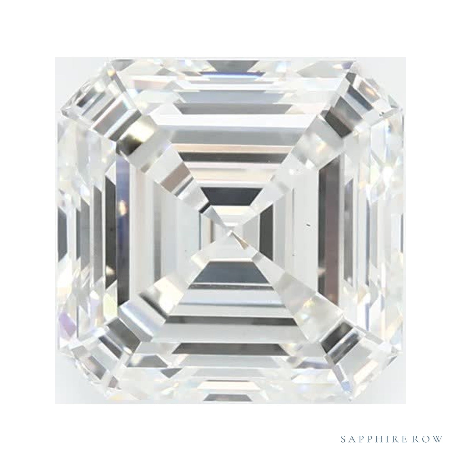 1.56 ct Asscher Lab-Grown Diamond – F VS2 — Sapphire Row · cut · cut3 · cut4