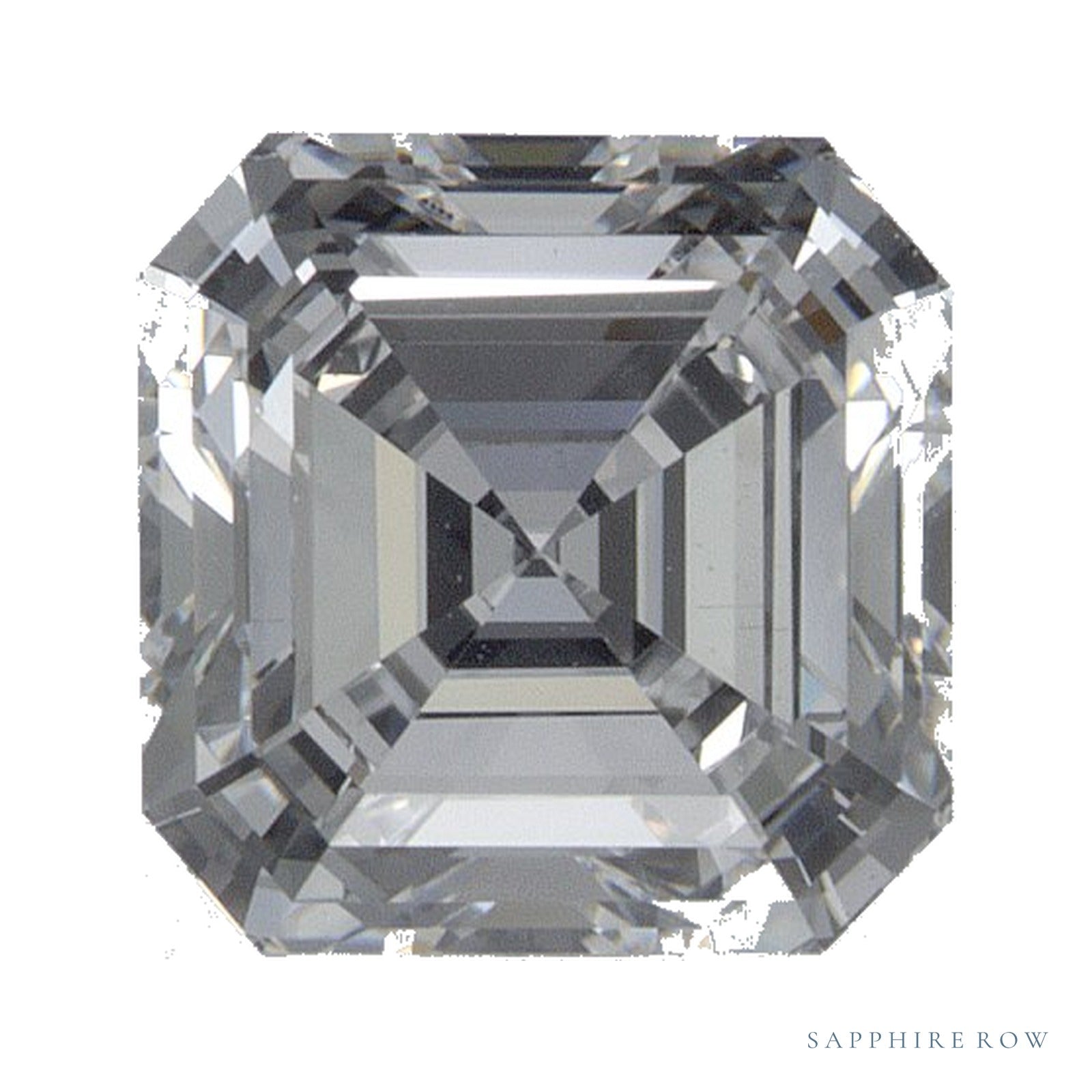 1.44 ct Asscher Lab-Grown Diamond – D VS1 — Sapphire Row · cut · cut3 · cut4