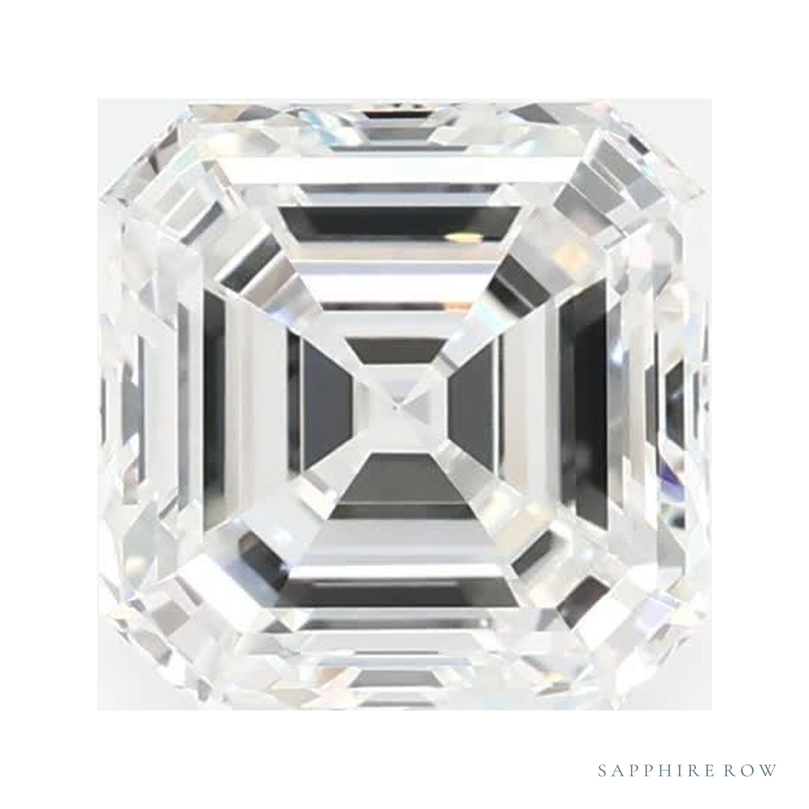 1.30 ct Asscher Lab-Grown Diamond – F VVS2 — Sapphire Row · cut · cut3 · cut4