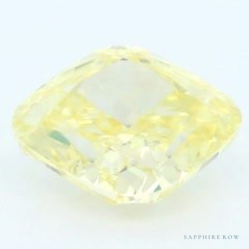 1.26 ct lab-grown fancy vivid yellow diamond, cushion cut | Sapphire Row · cut7