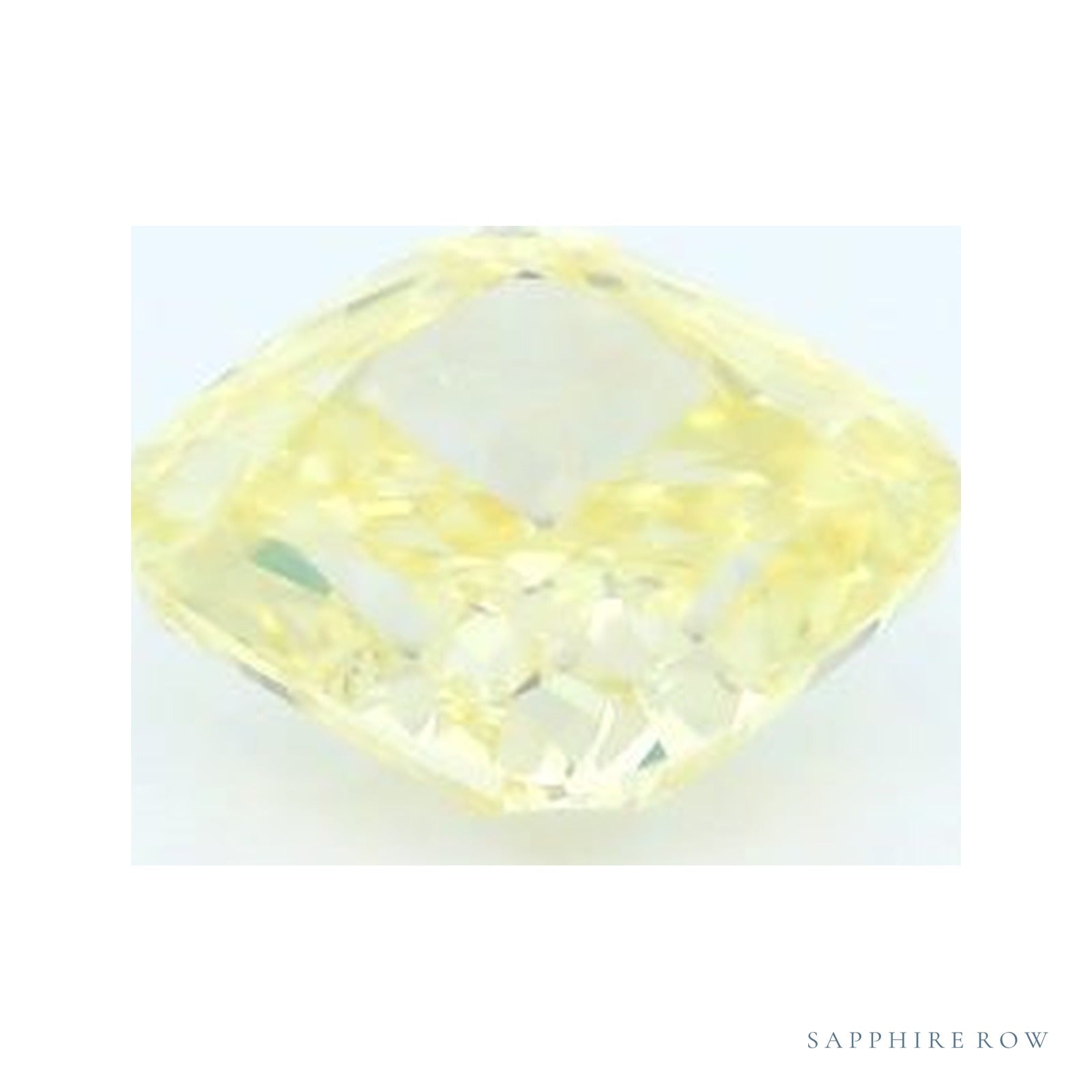 1.26 ct lab-grown fancy vivid yellow diamond, cushion cut | Sapphire Row · cut4