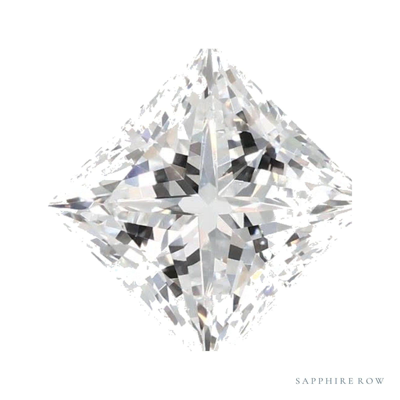 1.25 ct lab-grown diamond, square cut | Sapphire Row · cut4