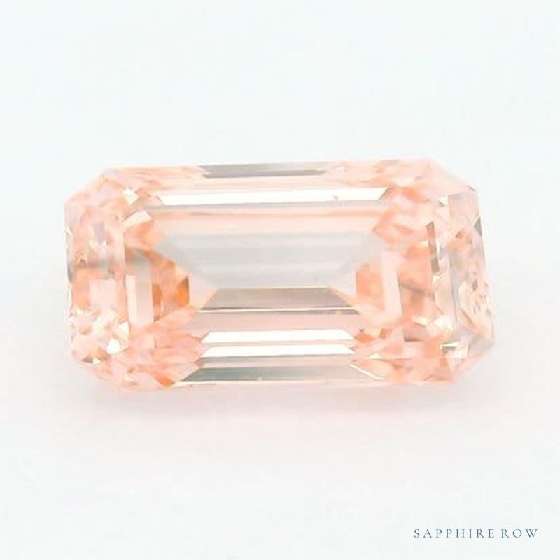 1.23 ct lab-grown fancy vivid pink diamond, emerald cut | Sapphire Row · cut6