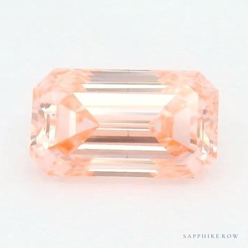 1.20 ct lab-grown fancy vivid pink diamond, emerald cut | Sapphire Row · cut6