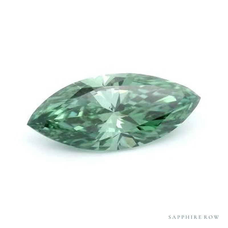 1.16 ct lab-grown fancy vivid green diamond, marquise cut | Sapphire Row · cut7