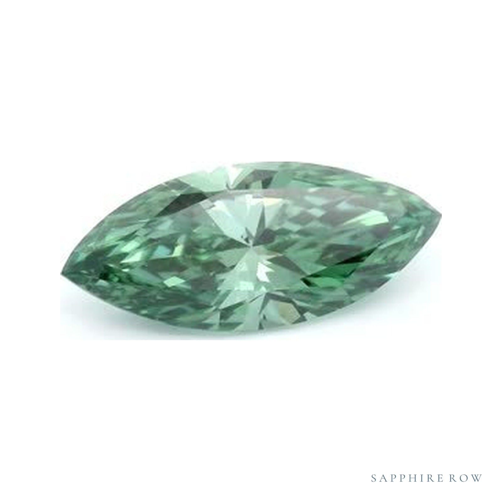1.16 ct lab-grown fancy vivid green diamond, marquise cut | Sapphire Row · cut4