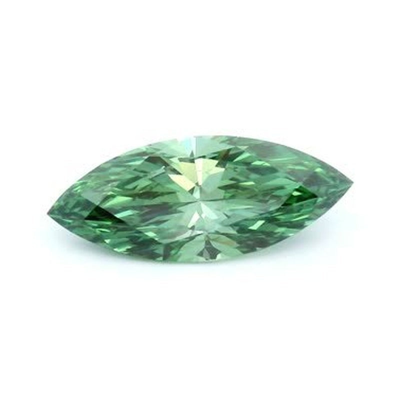 1.07 ct lab-grown fancy vivid green diamond, marquise cut | Sapphire Row · cut7