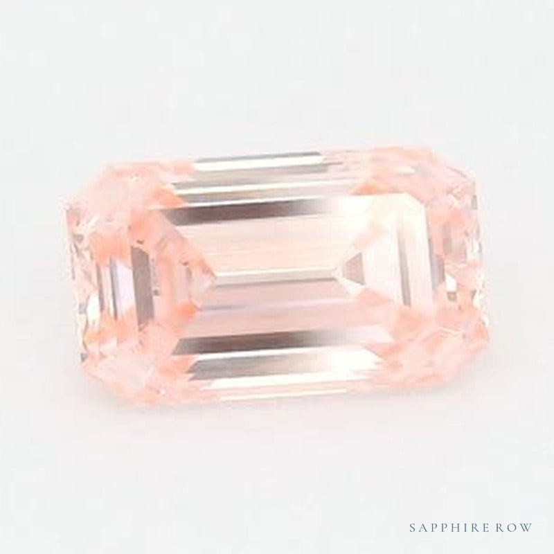 1.05 ct lab-grown fancy vivid pink diamond, emerald cut | Sapphire Row · cut6