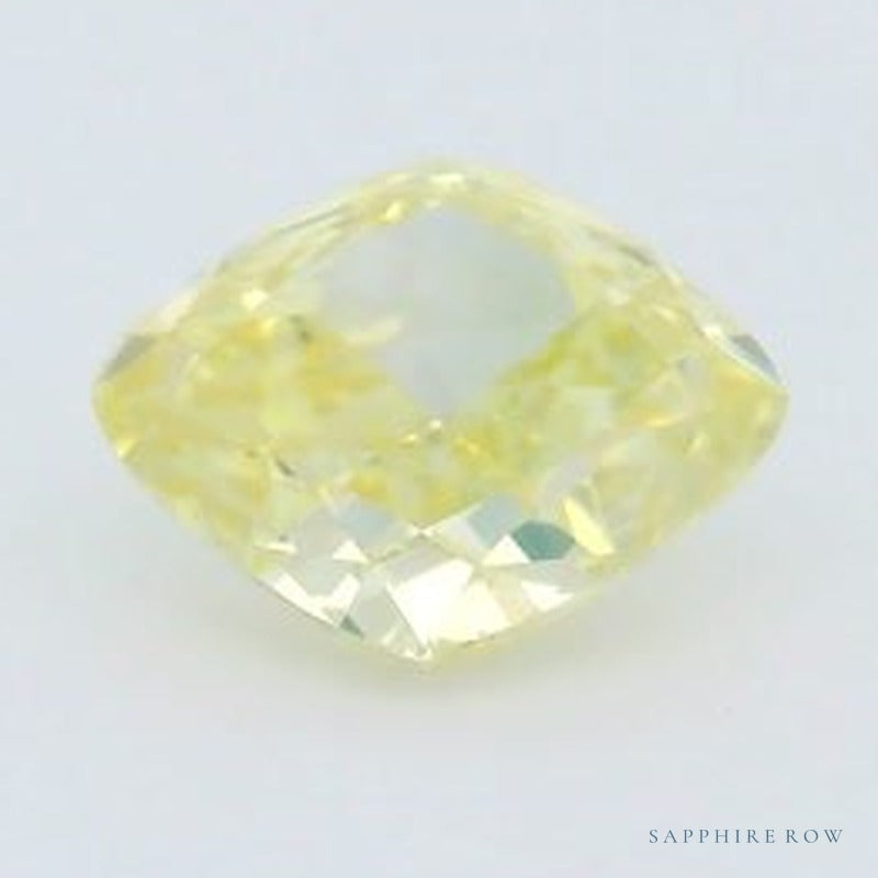 1.03 ct lab-grown fancy vivid yellow diamond, cushion cut | Sapphire Row · cut7