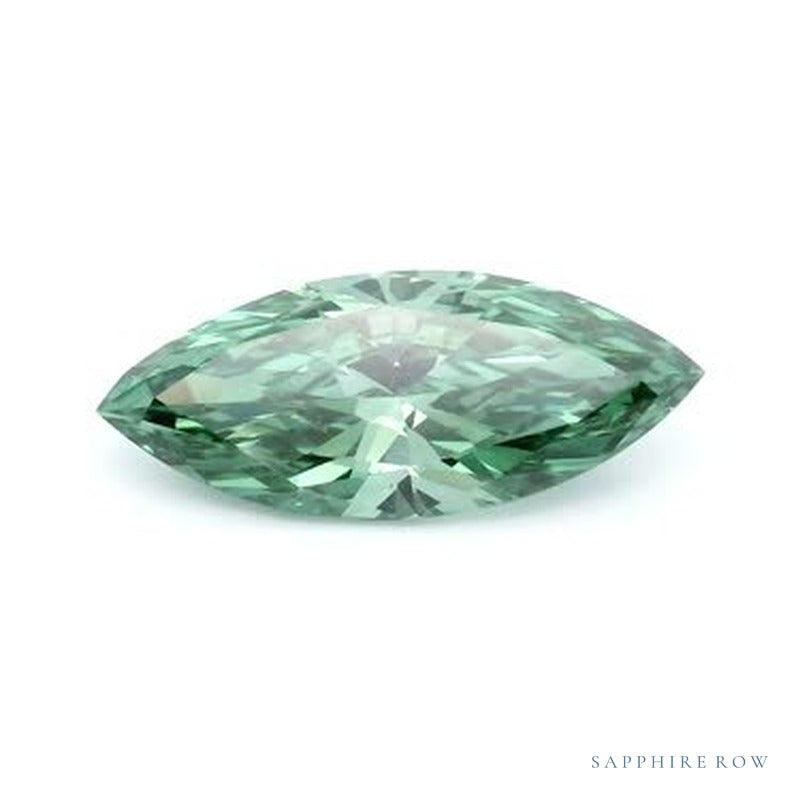 1.03 ct lab-grown fancy vivid green diamond, marquise cut | Sapphire Row · cut7
