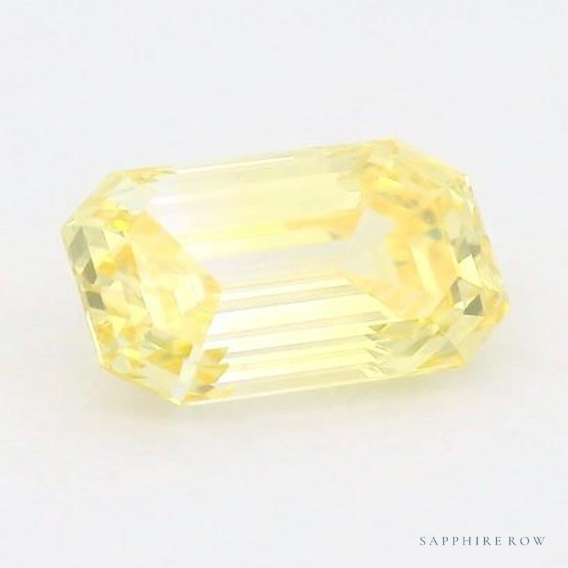 1.02 ct lab-grown fancy intense yellow diamond, emerald cut | Sapphire Row · cut6