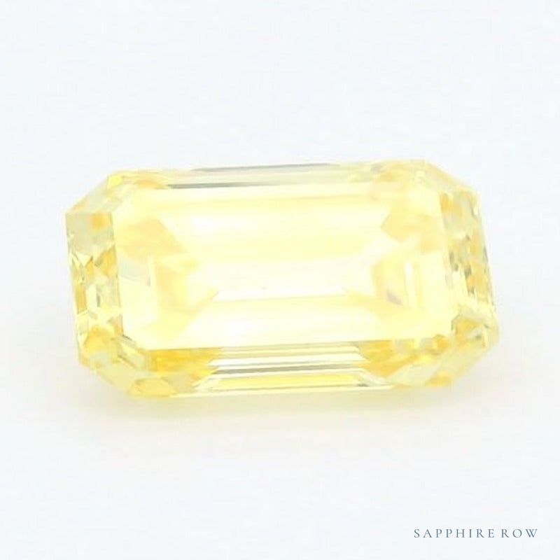 1.02 ct lab-grown fancy vivid yellow diamond, emerald cut | Sapphire Row · cut6