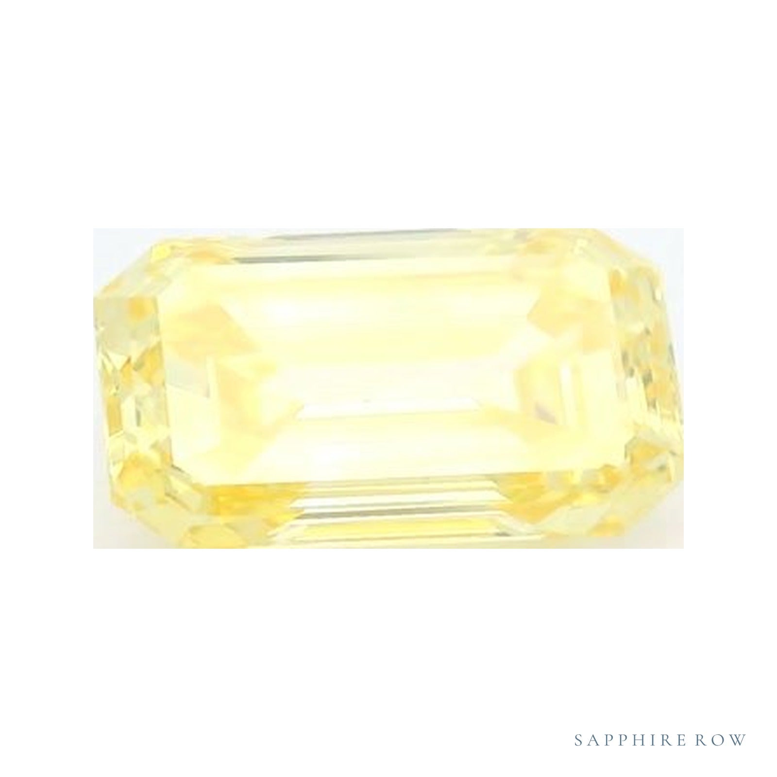 1.02 ct lab-grown fancy vivid yellow diamond, emerald cut | Sapphire Row · cut4