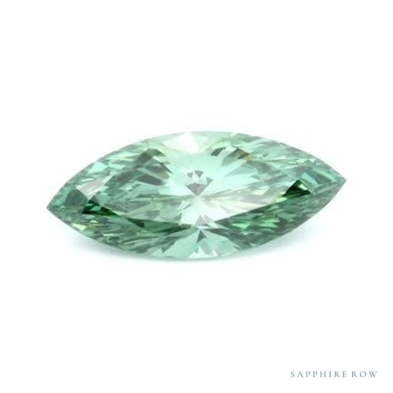 1.01 ct lab-grown fancy vivid green diamond, marquise cut | Sapphire Row · cut7