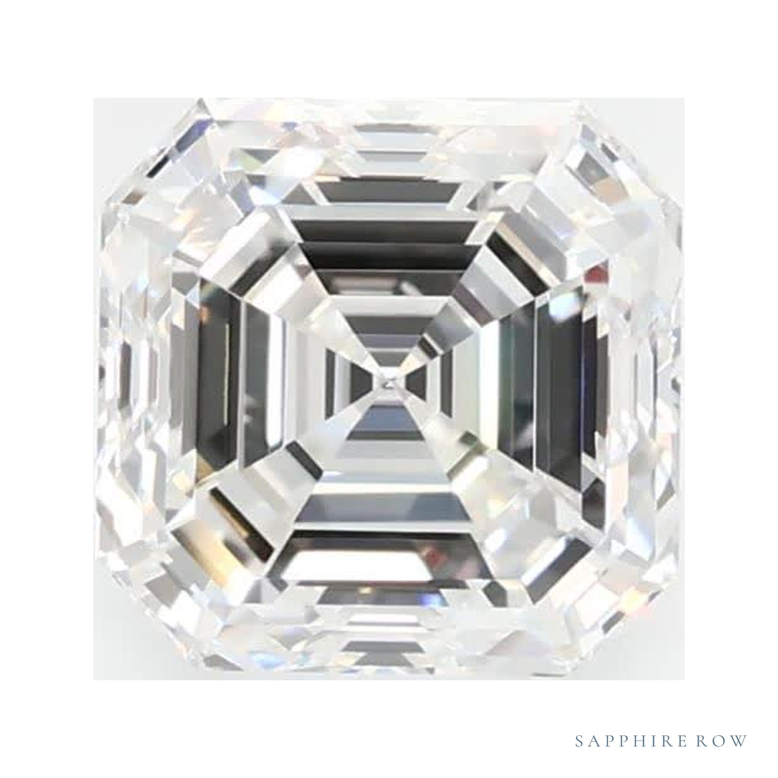 1.01 ct Asscher Lab-Grown Diamond – E VS1 — Sapphire Row · cut · cut3 · cut4