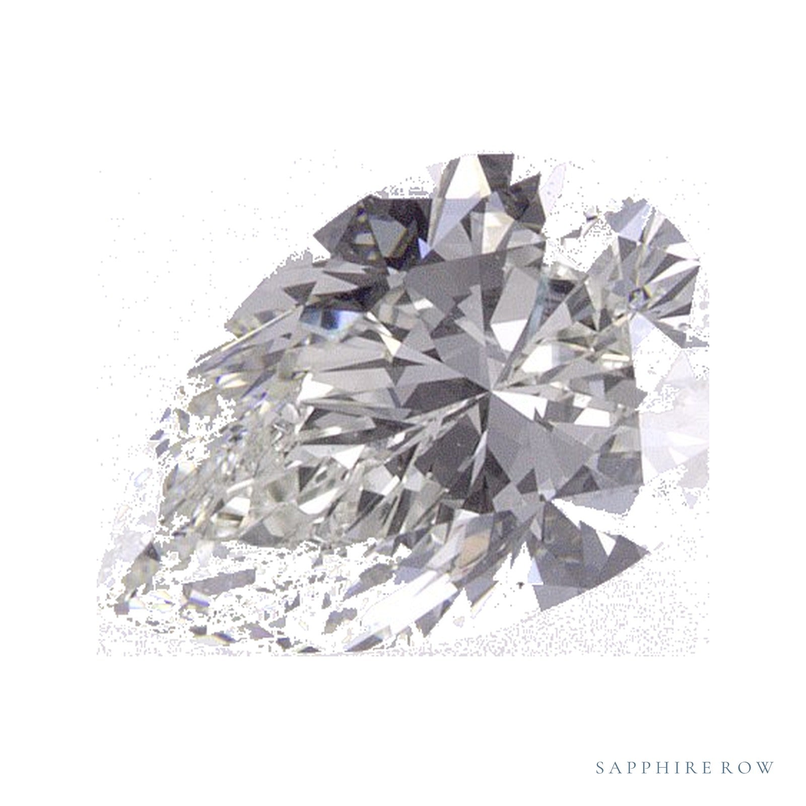 1.00 ct natural diamond, pear cut | Sapphire Row · cut4