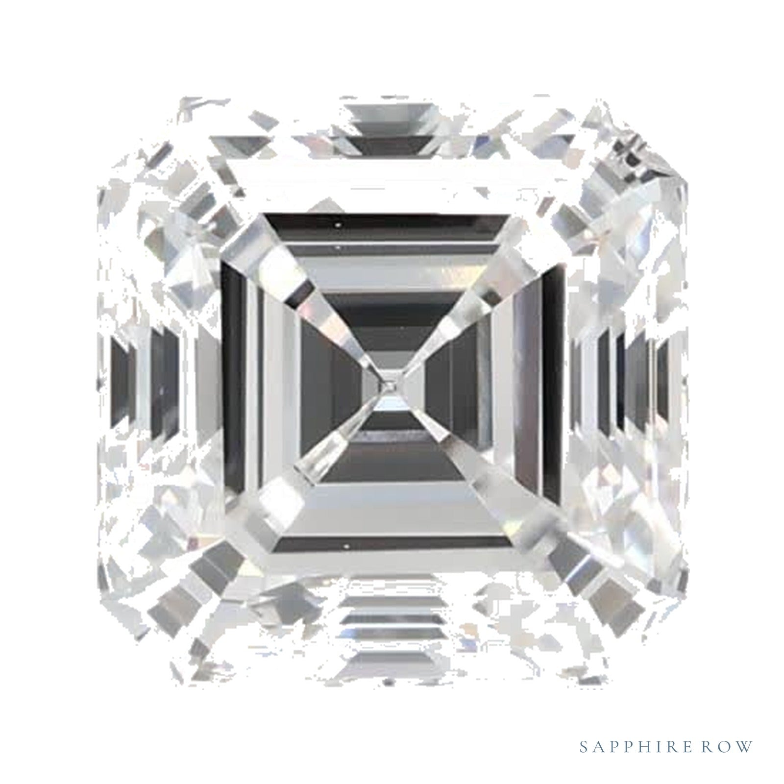 1.00 ct Asscher Lab-Grown Diamond – E VS2 — Sapphire Row · cut · cut3 · cut4