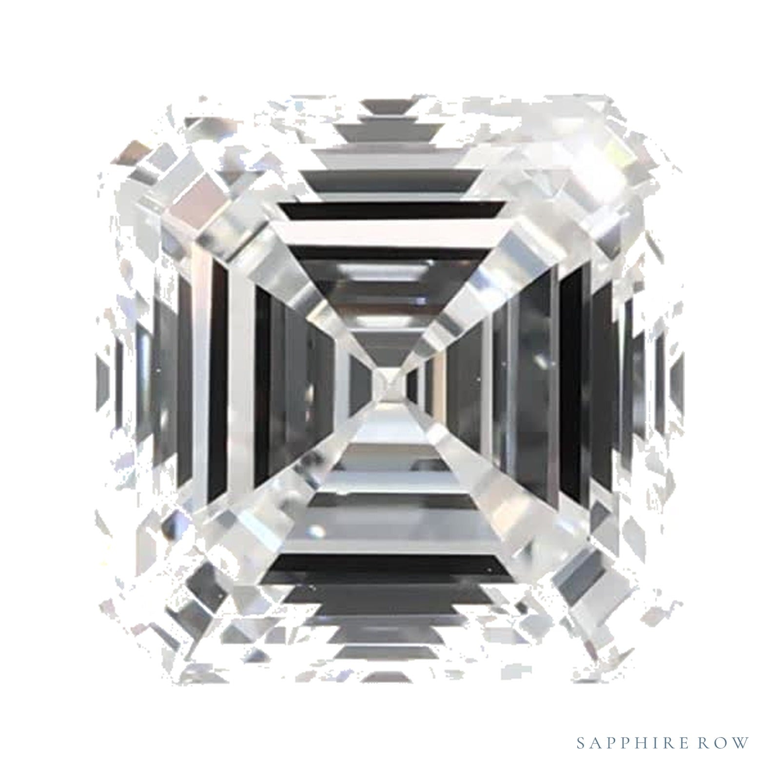 0.99 ct Asscher Lab-Grown Diamond – E VS1 — Sapphire Row · cut · cut3 · cut4