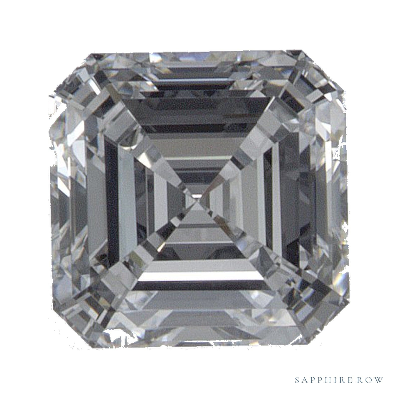 0.98 ct Asscher Lab-Grown Diamond – D VS1 — Sapphire Row · cut · cut3 · cut4