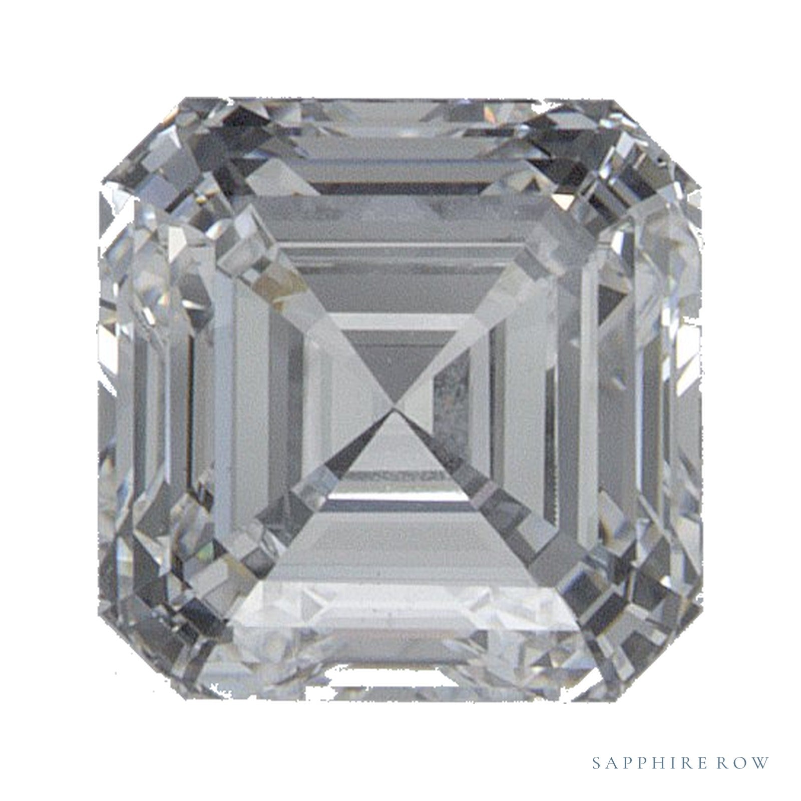 0.98 ct Asscher Lab-Grown Diamond – D VVS2 — Sapphire Row · cut · cut3 · cut4