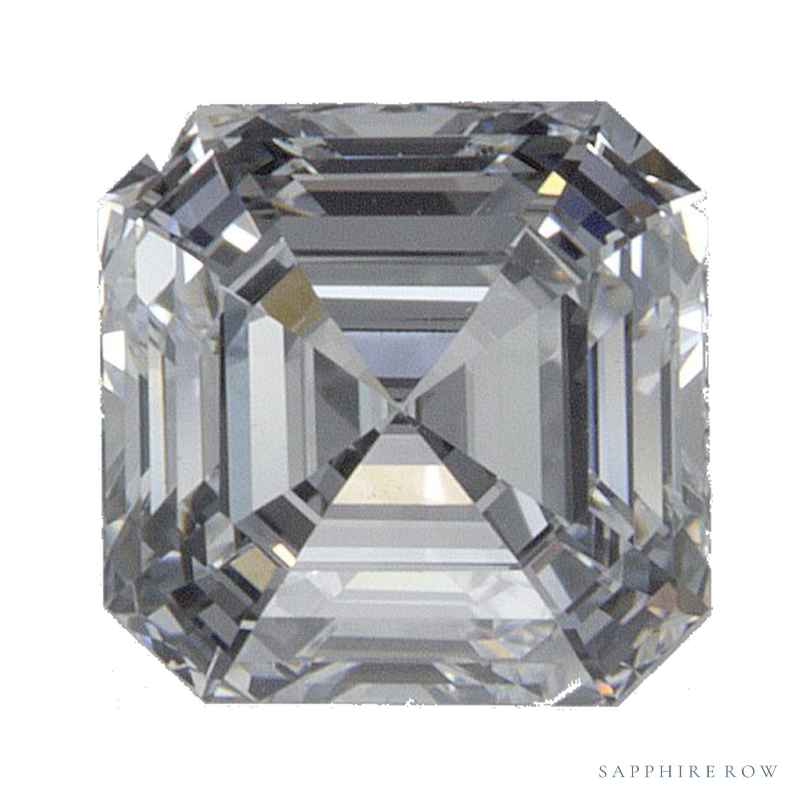 0.97 ct Asscher Lab-Grown Diamond – D VVS2 — Sapphire Row · cut · cut3 · cut4