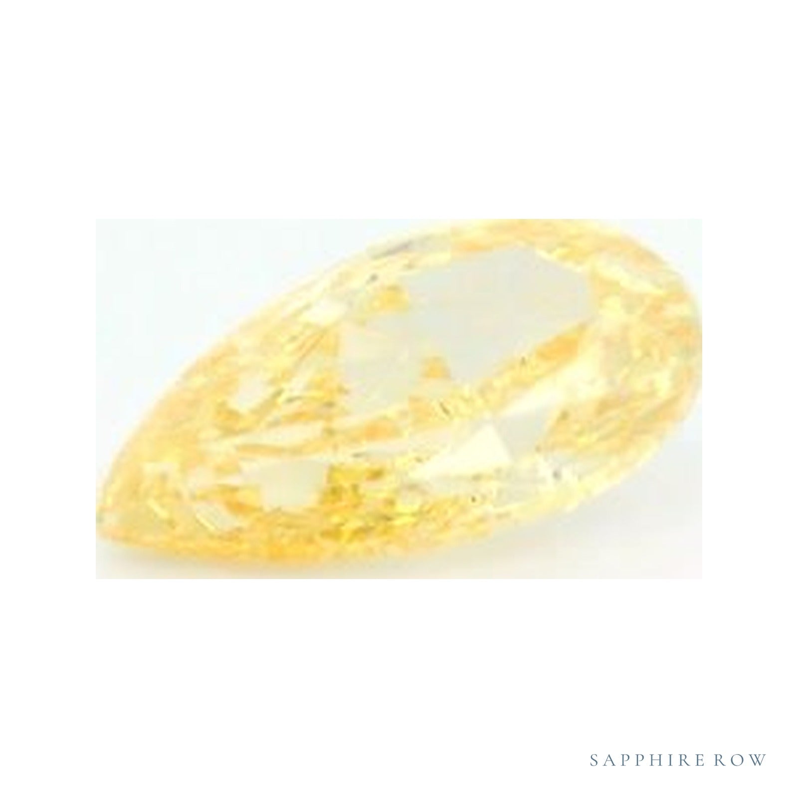 0.93 ct lab-grown fancy vivid yellow diamond, pear cut | Sapphire Row · cut4